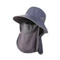 thumbnail image 2 of Sombrero de pescador con solapa para el cuello, de secado rápido, de ala ancha, para viajes y ciclismo. Marina de guerra, 2 of 7