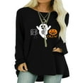 thumbnail image 1 of Tunique à Manches Longues pour Femmes T-Shirts d'Halloween Blouse Ample Chandail Décontracté Hauts, 1 of 2