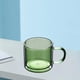 thumbnail image 5 of Tazas coloridas de doble pared - 8 oz / 250 ml - 1 taza de vidrio aislante para té, Verde Aguacate, 5 of 9