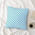 thumbnail image 4 of LNWH Decorative Pillow Covers, Abstract Blue Polka Dot Square Sofa Decorative Knit Pillow Case, 12"x12", 4 of 8