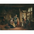 thumbnail image 3 of Julius Weyde 18x15 Black Modern Framed Museum Art Print Titled - The Letter (1855), 3 of 5