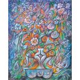 thumbnail image 2 of Bell, Bill 12x14 Black Ornate Wood Framed with Double Matting Museum Art Print Titled - The Flower Vase, 2 of 4