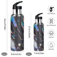 thumbnail image 2 of Yayeee 33oz Insulated Water Bottle Double Wall Stainless Steel with Flip Straw Lid, Black, 2 of 7