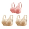 thumbnail image 1 of Timegard 3pc Bra for Women No Underwire Mesh Adjustable Strap Full Support Comfortable Seniors Bras, 1 of 6