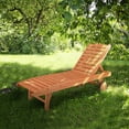 thumbnail image 1 of Zimtown Tumbona Plegable de Madera, Sillón Reclinable de Madera para Exteriores para Terraza Junto a la Piscina, Color Original, 1 of 9