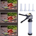 thumbnail image 2 of Sausage Maker Sausages Making Tool Stuffing Machine Manual Meat Stuffer with 4 Funnel Portable Maker, 2 of 14