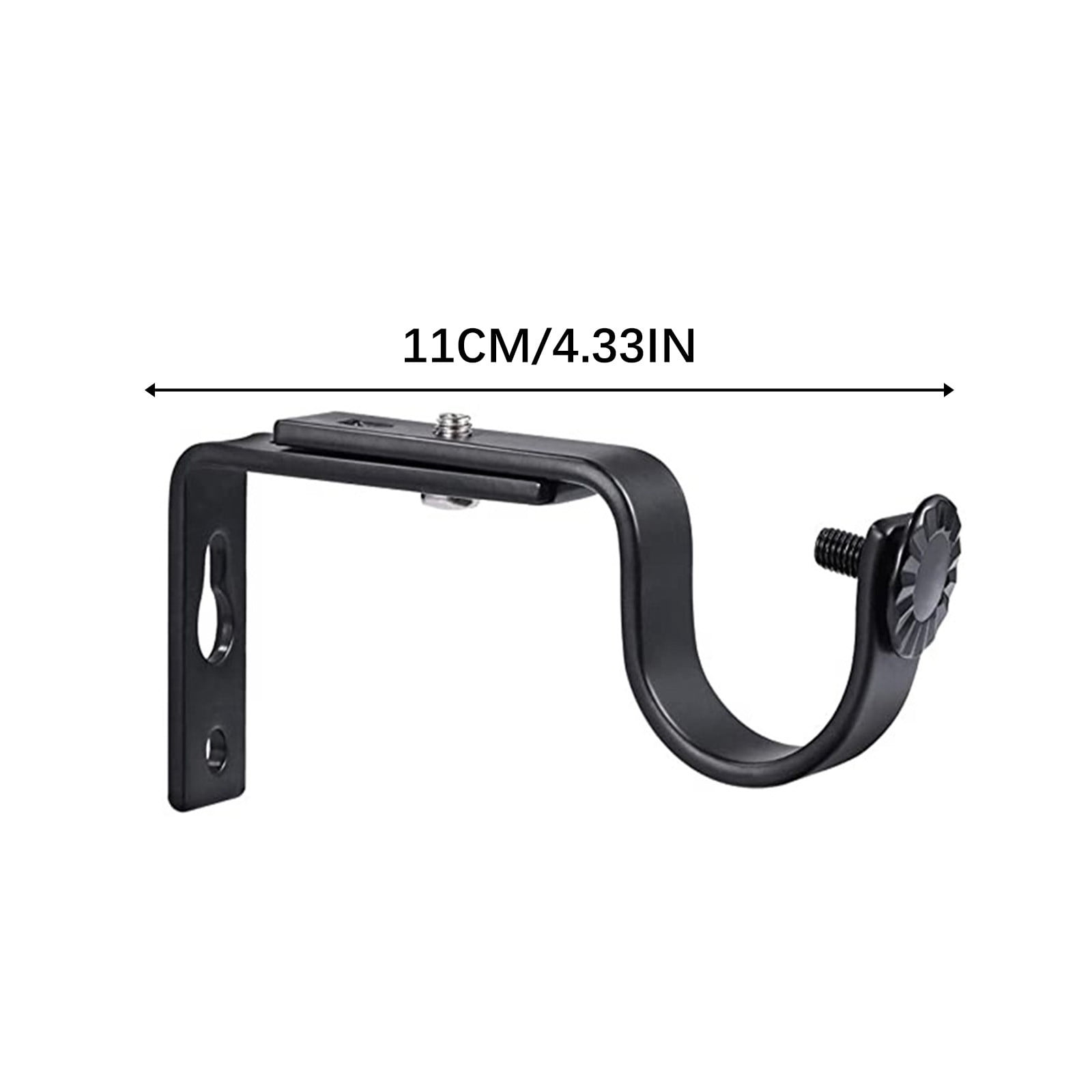 Lot De 4 Supports Clips Pour Tringle à Rideau - Réglables, Sans Perçage - Capacité 2 Kg - Pour Chambre, Douche, Rangement