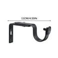 thumbnail image 3 of Curtain Rod Brackets for Adjustable, 1 Pack Premium Rod Bracket for Walls, Curtain Rod Holder, Drapery Rod Holders Hardware Window Curtain Rod Support Hanger for 1 Inch Rod (Black-1Pack), 3 of 8