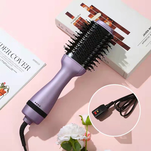 Peine alisador de cabello con ajuste de temperatura multifuncional, peine alisador de cabello portátil tres en uno para el hogar, peine de aire caliente de alto valor de color