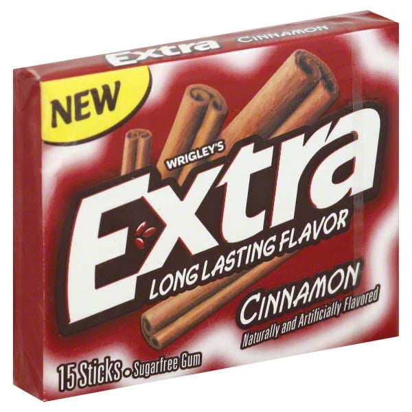 Extra Long Lasting Flavor Cinnamon Sugarfree Gum 15 CT