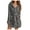 Dark Gray, variant on Womens Fleece Short Bathrobes Plus Size Hooded Winter Cozy Bath Robe with Pockets Solid Color