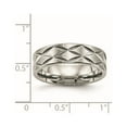 thumbnail image 6 of Stainless Steel Brushed and Polished Diamond-cut 6.5mm Band, 6 of 7