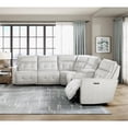 thumbnail image 2 of Pemberly Row 6-Piece Fabric Modular Power Reclining Sectional in White, 2 of 9