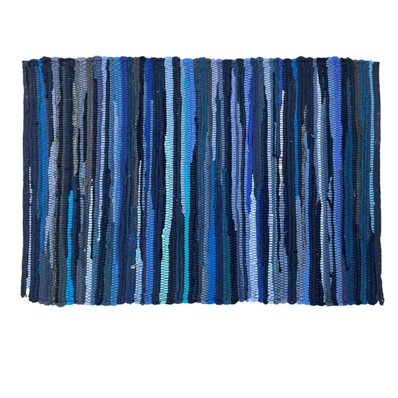 Alfombra Ramanta Home de algodón reciclado azul marino 61x91 cm