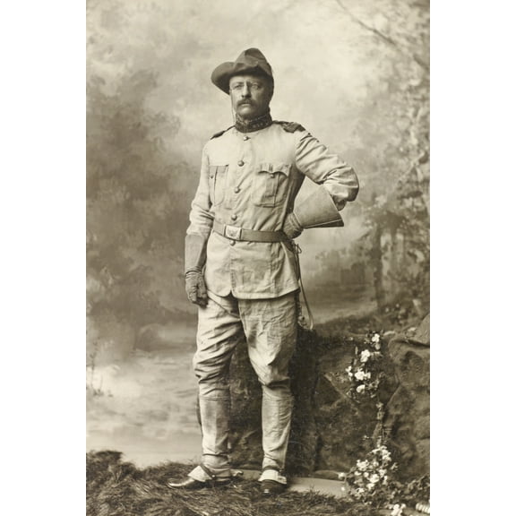 Print: Colonel Theodore Roosevelt, In Uniform, Full-Length Portrait