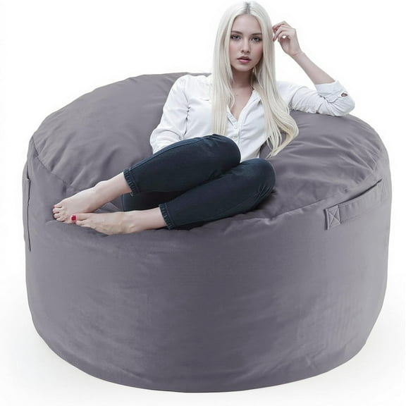 TINKLE WELL Large 3FT Bean Bag Sofa, Comfy Round Lounger for Adults & Kids, Removable Washable Cover, Oversized Cozy Gaming Chair for Dorm, Bedroom, Living Space