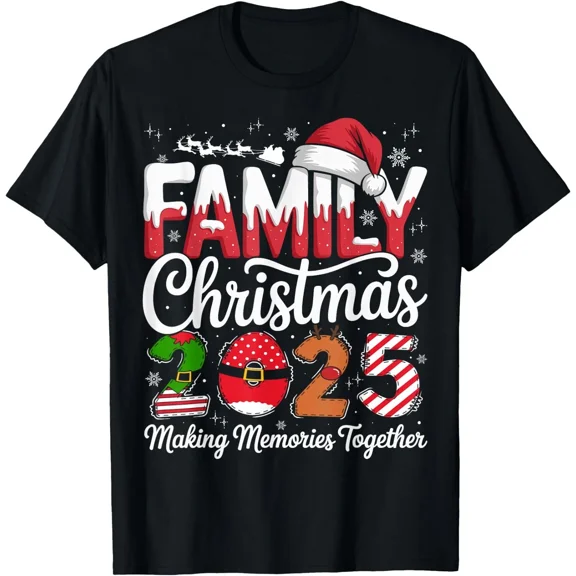Family Christmas 2025 Matching Holiday Figure Adult Kid Unisex T-Shirt, up to size 5XL