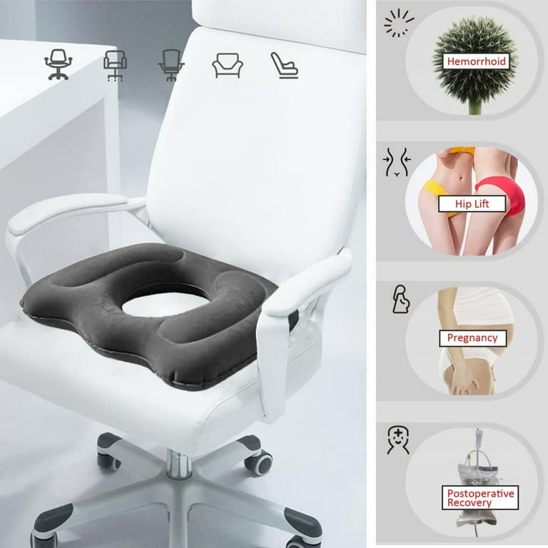 HOMCA Donut Pillow hemmoroid Cushion for Office Chair,Sciatica Pain Relief  ​for Sitting,Premium Memory Foam Wheelchair Cushions for Pressure