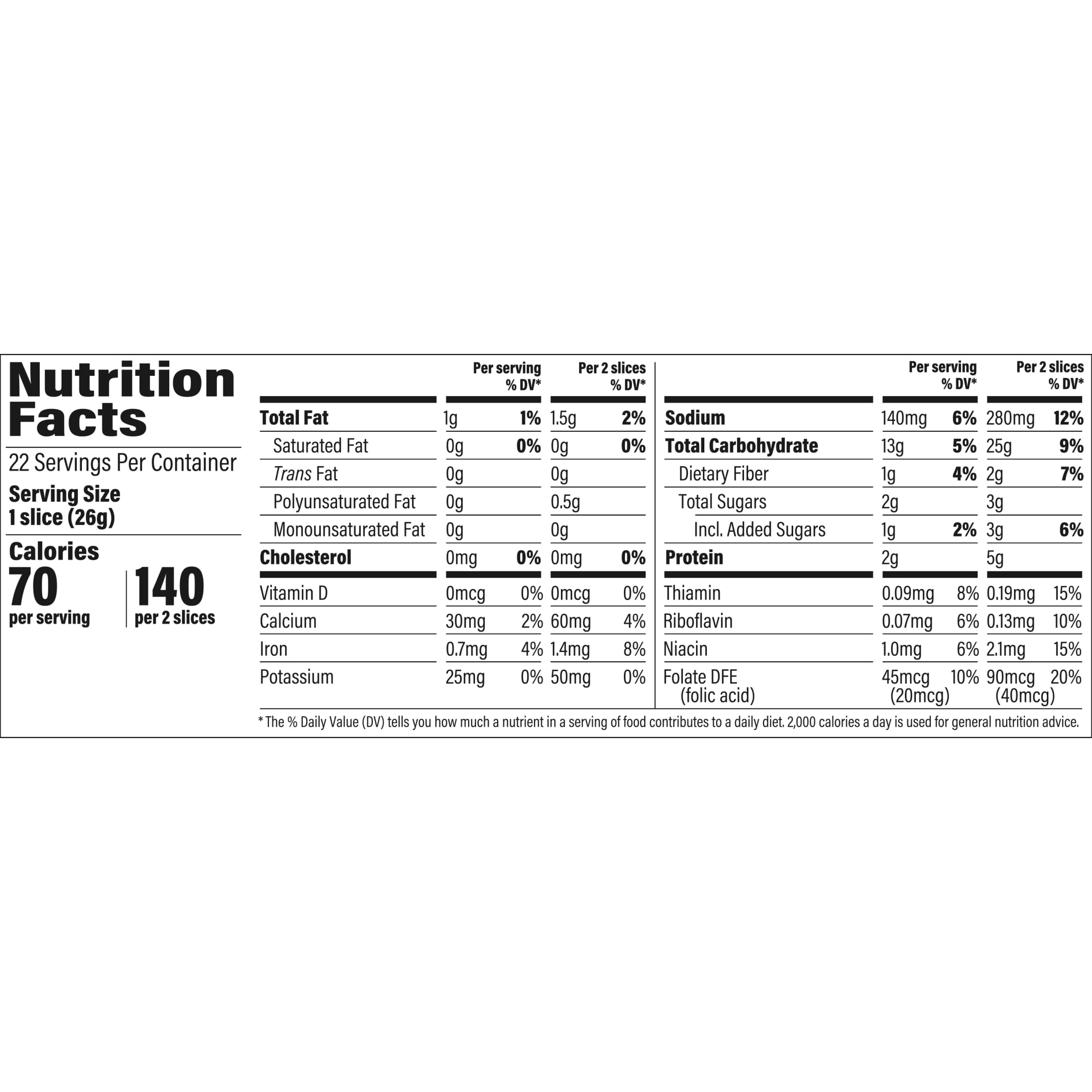 Nature's Harvest Honey Wheat Bread, 20 oz, White Bread, Bag