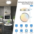 thumbnail image 4 of 12 Inch Double Ring LED Flush Mount Ceiling Fixture with 5CCT Seletable, 4 of 8
