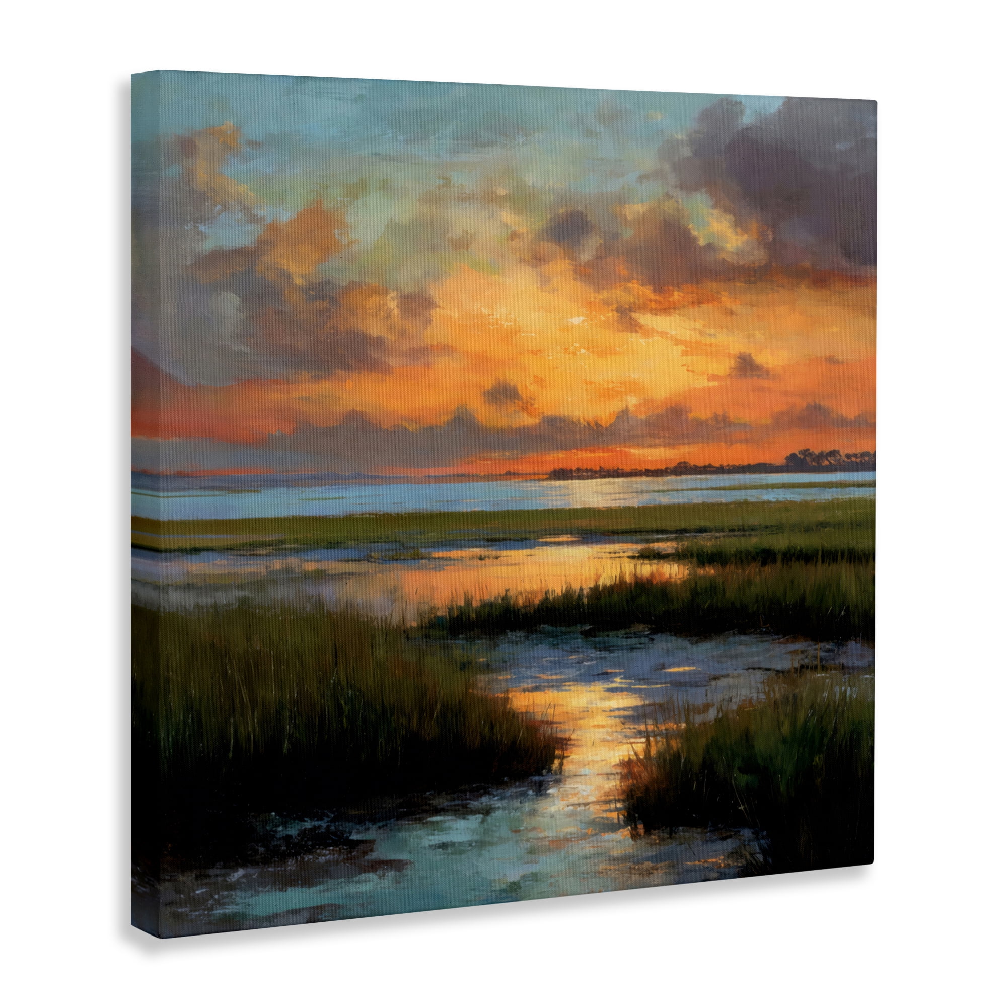 Stupell Industries Evening Marshland Glow Canvas Wall Art, design by Petal Prints Design