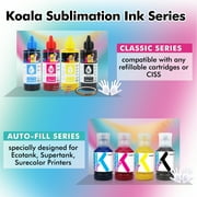 Koala Sublimation Ink Refill Kit, 600ML Ink, Compatible with Inkjet Surecolor F170 F570 F530 F500 F550 Ecotank ET-2400 2800 ET-2803 ET-2850 ET-2720 ET-2760 ET-4800 ET-15000 etc.