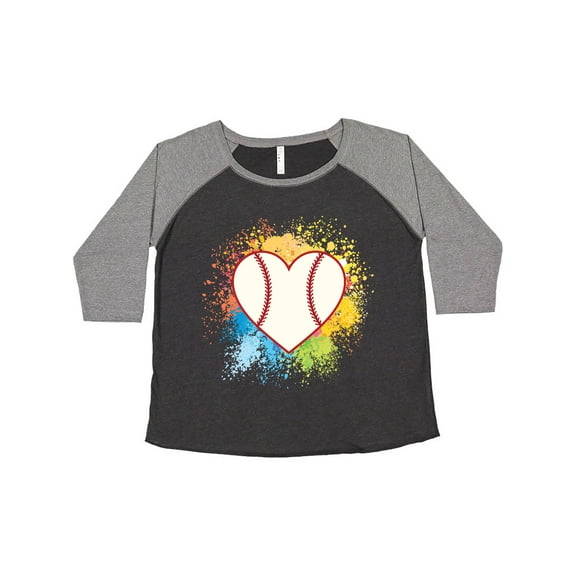 Inktastic Baseball Sports Heart Women's Plus Size T-Shirt
