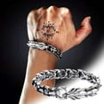 thumbnail image 5 of Waroomhouse Men Dragon Bracelet Hip-hop Style Bracelet Sure Based on Information Provided Here Is A Suggested Product Title for Men's Bracelet Vintage Dragon, 5 of 8