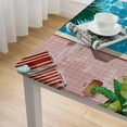 thumbnail image 4 of HAOXIT  Summer Pool Party Tablecloths Square Swimming Pool Table Covers Rectangle Beach Pool Table Cloths for Summer Hawaiian Pool Birthday Baby Shower Party Decor 46*46, 4 of 7
