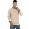 thumbnail image 3 of GIRUNS Mens Waffle Crew Neck Long Sleeve Pullover Shirts Casual Lightweight Fitted Basic T-Shirt, 3 of 5