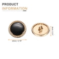 thumbnail image 2 of Uxcell 5pcs Metal Vintage Button 20mm Round Metal Sewing Buttons Black, 2 of 7