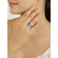 thumbnail image 6 of YoTreasure Larimar Swiss Blue Topaz Solid 925 Sterling Silver Designer Ring, 6 of 8