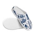 thumbnail image 3 of Daiia Skiing Enthusiast Print Women’s Fuzzy Slippers Memory Foam Lightweight House Shoes Cozy Loafer Flannel House Shoes-46/47, 3 of 7