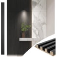 thumbnail image 4 of Slat Wood Wall Paneling for Interior and Ceiling Decoration - Pack of + End-Trim  Size x Smoked Oak, 4 of 6