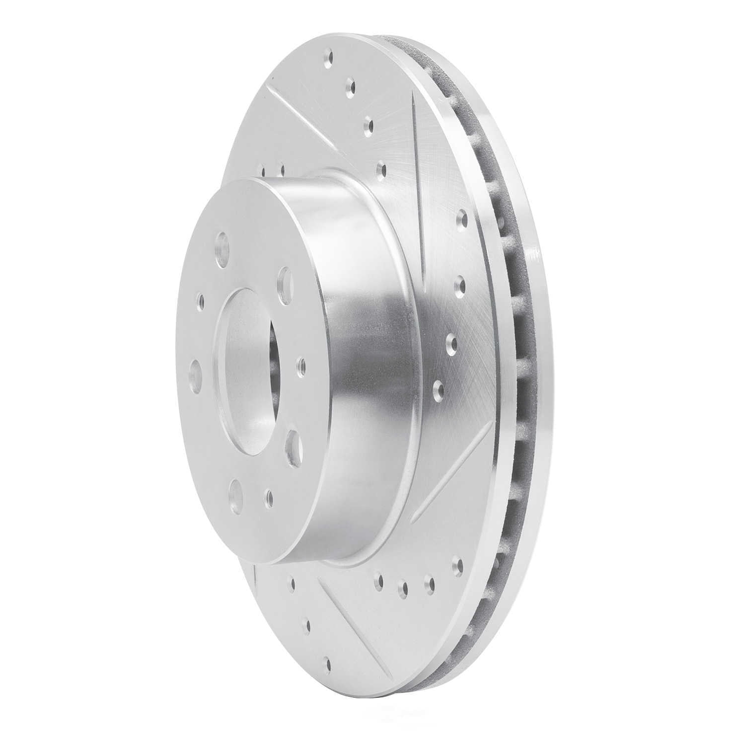 Dynamic Friction Company 631-56012R DFC Brake Rotor - Drilled And Slotted - Silver