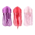 thumbnail image 2 of Gorro de quimioterapia para la pérdida de Cabello Sunnimix 3pcs Mujer Gorro Pirata Rojo Rosa morado, 2 of 5