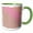 Green/White, variant on 3drose, Red Target - Abstract Design from Concentric Rings, 11oz Two-tone Black Mug