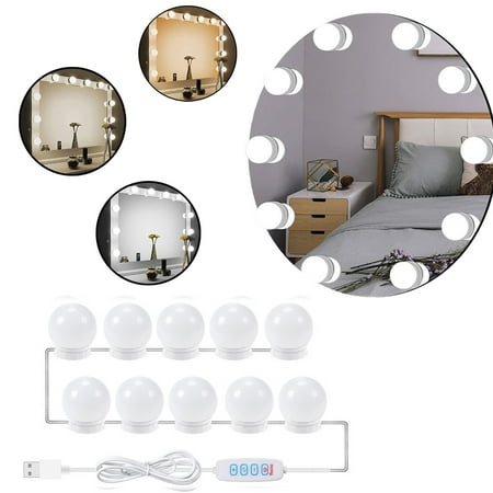

Lwhmf Led Bulb Mirror Front Bulb Makeup Mirror Light 3-color Dimmable And Detachable Rotary Take-up Without Punching Makeup Fi-ll Light Bulb Lwhmf2658A
