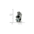 thumbnail image 3 of Fancy Bead White Sterling Silver Stones & Crystals Cubic Zirconia CZ Blue 16.36 mm 12.73, 3 of 3