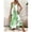 White-L, variant on White Tropical Leaf Print V-Neck Camisole Maxi Dress With Thin Straps