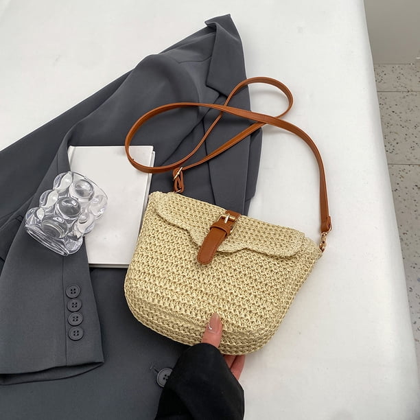 Bolsos cruzados para mujer FLhrweasw de Cuerda de papel bohemio