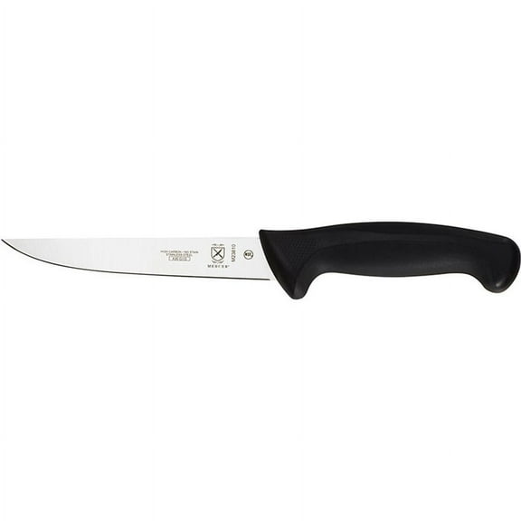 Mercer Cutlery Boning Knife,6 in Blade,Black Handle M23810
