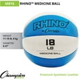 thumbnail image 2 of Champion Sports Exercise Medicine Balls, 17-18 lbs, Leather with No-Slip Grip - Weighted Med Ball Set for Weight Training, Stability, Plyometrics, Cross Training, Core Strength - Heavy Workout Ball, 2 of 5