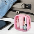 thumbnail image 4 of FENGGUIQU Bolsa Para Cosméticos Con Parte Frontal Transparente Y Cierre De Cremallera Rosa, 4 of 6