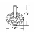 thumbnail image 2 of DC America UBP18181-BR Base de paraguas de piedra fundida de 18 pulgadas hecha de materiales compuestos libres de óxido, acabado con recubrimiento en polvo de bronce, 2 of 3