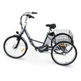 thumbnail image 6 of Emorefun 250W 36V Powered Electric Tricycle for Adults,7 Speeds 3-Wheel Folding Motorized Trike with Large Basket, up to 15.5 MPH, 6 of 6