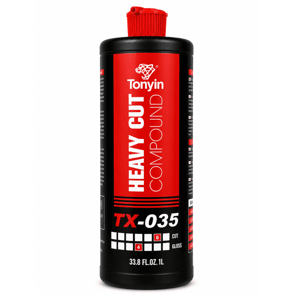 Tonyin TX-035 Heavy Cut Compound 1L | Compuesto de Pulido de Corte Pesado para Eliminar Rayones, Marcas de Lijado y Oxidación | Pulimento Profesional para Pintura Automotriz