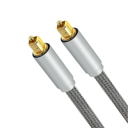 ESYNIC 1m Master Gold Optic Digital Optical Audio Toslink Cable - Suitable for PS3, Sky, Sky HD, LCD, LED, Plasma, Blu-ray, Home Cinema Systems, AV