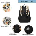 thumbnail image 4 of FORMRS Unisex School Backpack 17" Student Travel Bag with Laptop Compartment, Beige Floral, 4 of 7