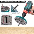 thumbnail image 6 of Adjustable Hole Saw Kit Metal Adjustable Punching Saw Multifunctional Woodworking Round Hole Drilling Saw Cutter Diameter 45-130mm Hole Opener Saw Tool for Wood Plywood Plastic, 6 of 10